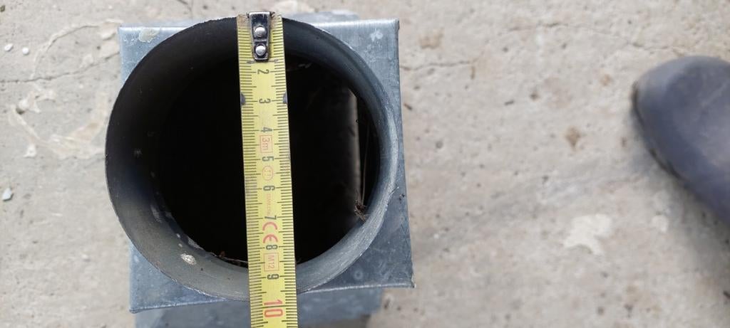 Zinken hemelwater collector dakgoot, Ophalen
