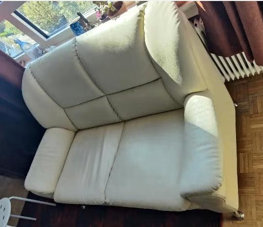 Zetel, wit, Huis en Inrichting, Ophalen, Gebruikt, Tweepersoons, 75 tot 100 cm