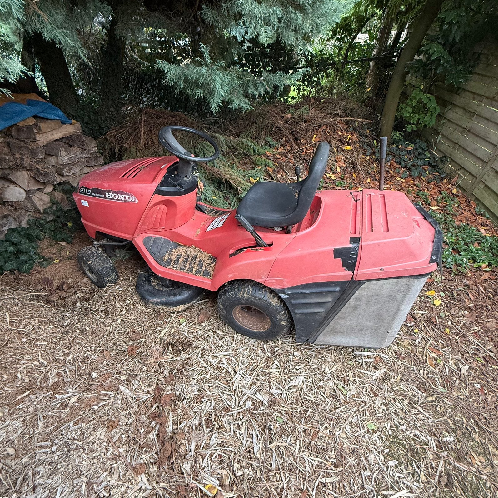 Tracteur tondeuse honda HF2113, Enlèvement, Utilisé, Fonction de mulching, 90 à 120 cm