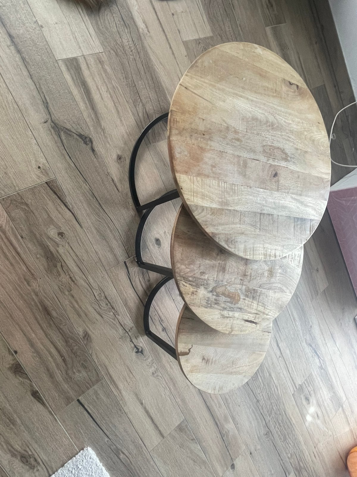 3 delige salontafel met beschermfolie, Huis en Inrichting, Tafels | Salontafels, Ophalen, Zo goed als nieuw