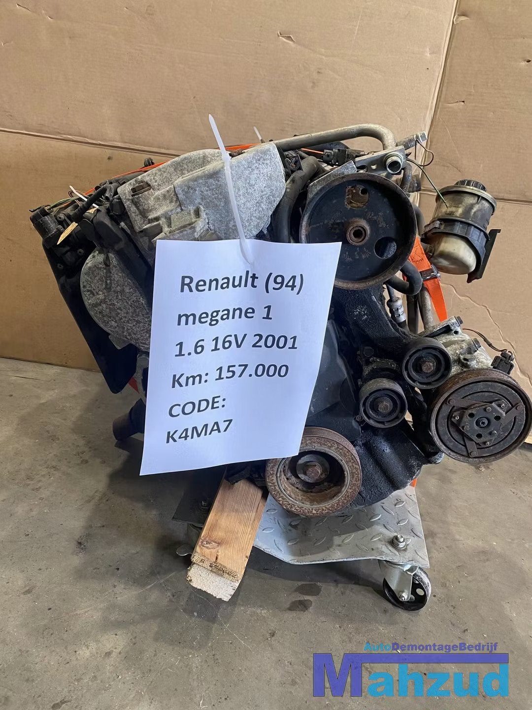 RENAULT MEGANE 1.6 16V MOTORBLOK K4MA7 K4M A7 MOTOR, Auto-onderdelen, Renault Group, Gebruikt, Contact.group@renault.com, Renault