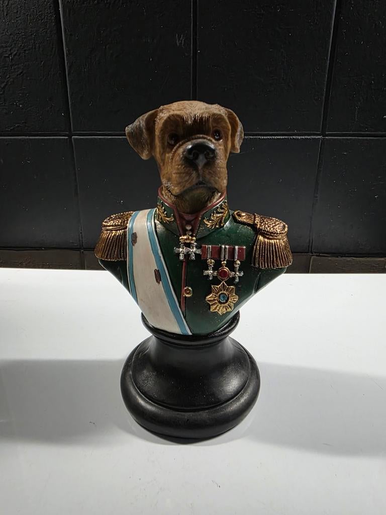 Beeld. Hond in hars. Vintage., Verzamelen, Ophalen of Verzenden