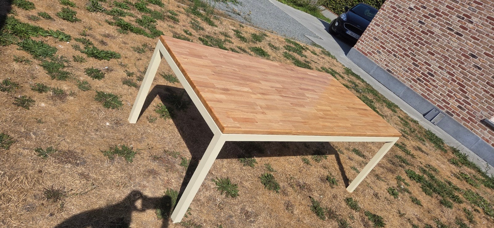 tuintafel, Tuin en Terras, Tuintafels, Ophalen, Zo goed als nieuw, Rechthoekig, Aluminium