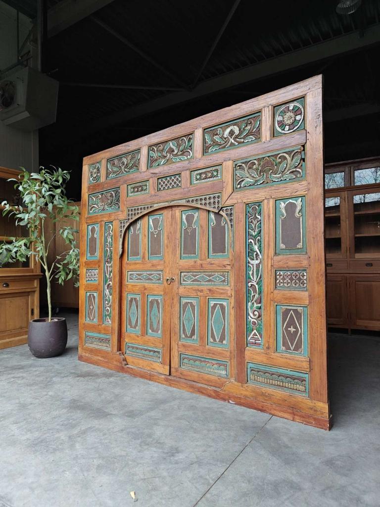 Antieke Indische poort | Uniek! XXL Wandbord | Hoofdbord, Enlèvement ou Envoi