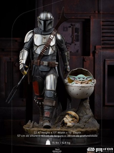 Iron Studios - The Mandalorian - Grogu & Mandalorion, Ophalen of Verzenden