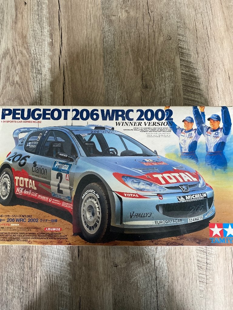 Peugeot 206 WRC 2002 1:24 Tamiya, Ophalen of Verzenden, Nieuw, Auto, Overige merken