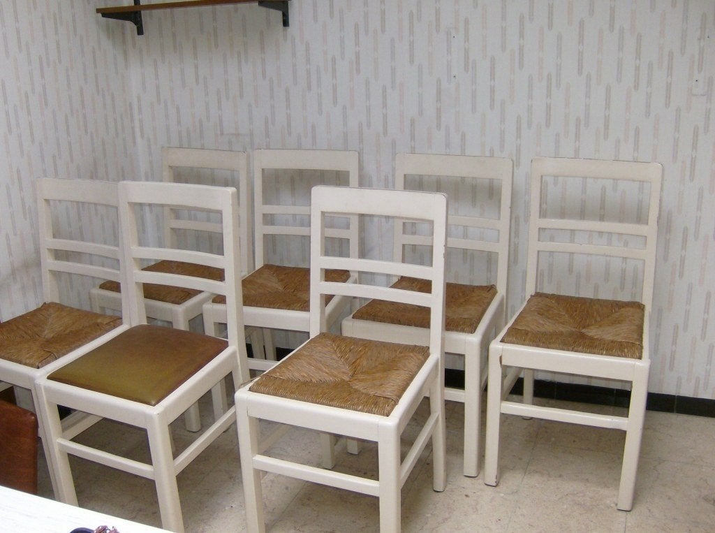 8 x massief Beuken stoelen, Ophalen
