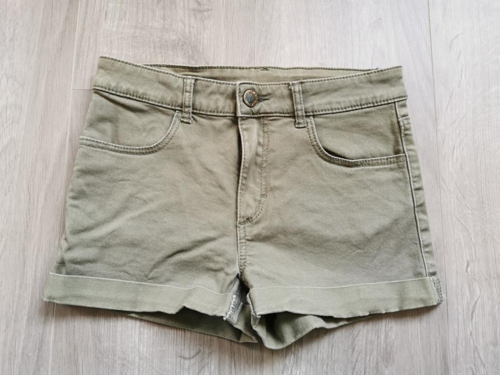 Kaki short H&M - maat 140, Kinderen en Baby's, Kinderkleding | Maat 140, Broek, Gebruikt, Meisje, H&M