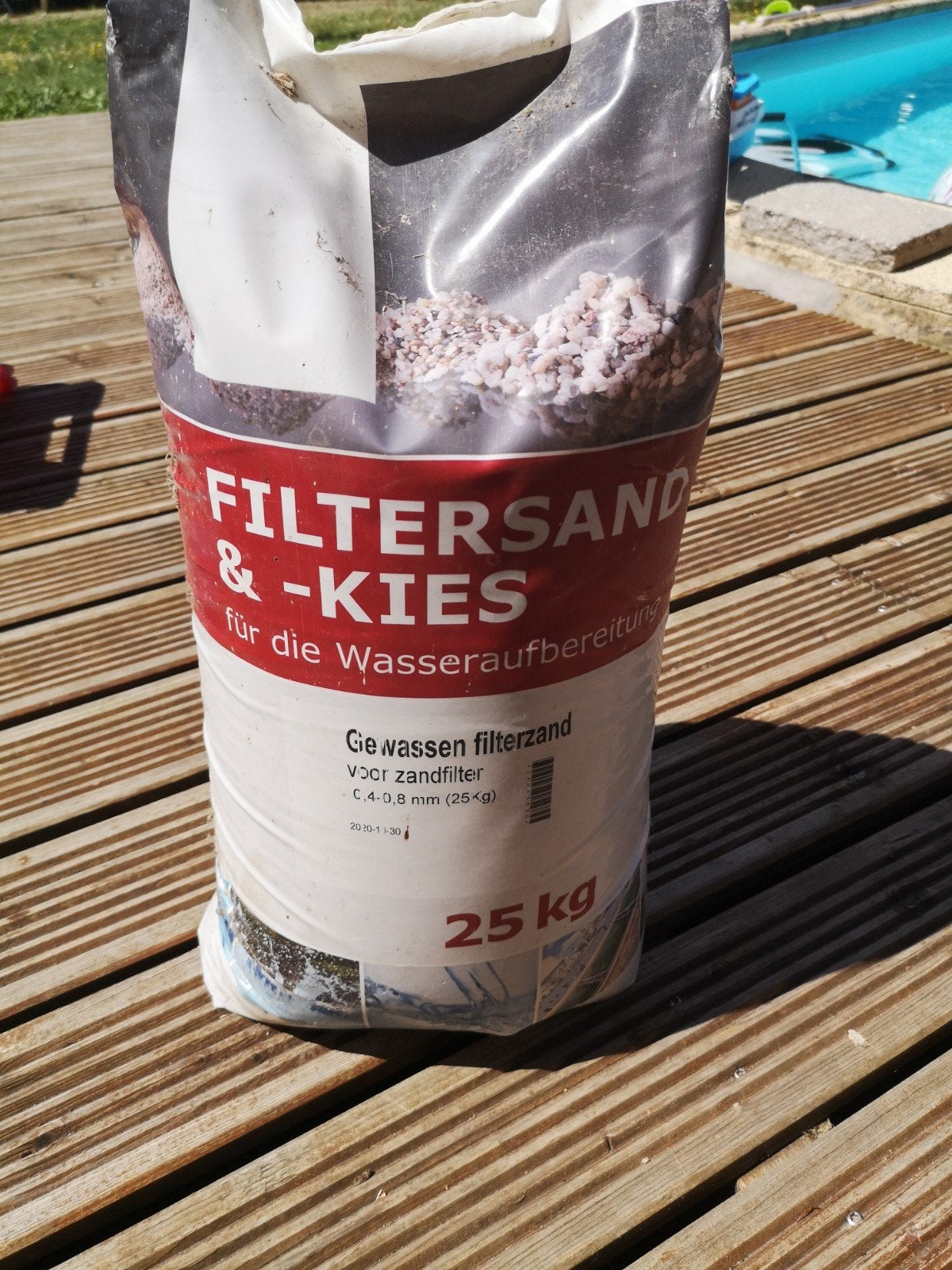 Gewassen filterzand 25kg, Ophalen, Nieuw, Filter