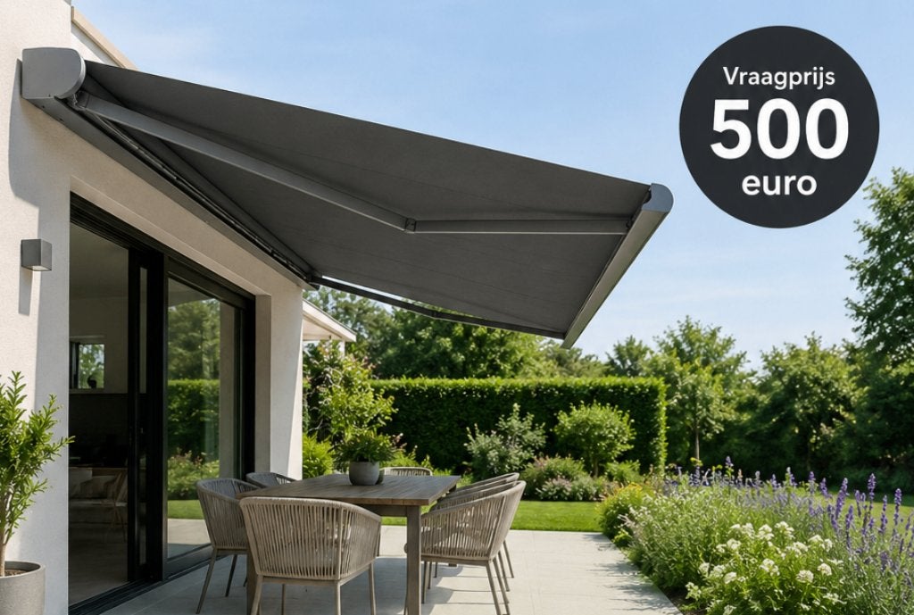 Feryn knikarmscherm / luifel, Tuin en Terras, Ophalen, Gebruikt, 450 cm of meer, Elektrisch
