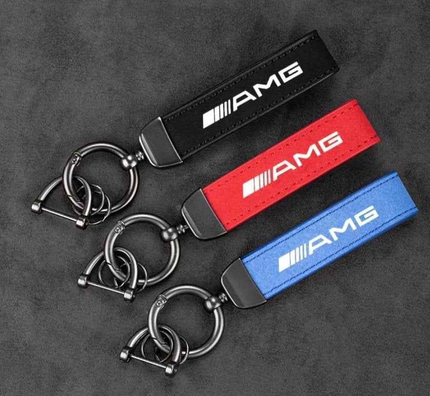 Suède & Lederen Sleutelhanger voor Mercedes AMG liefhebber, Ophalen of Verzenden, Nieuw, Overige typen