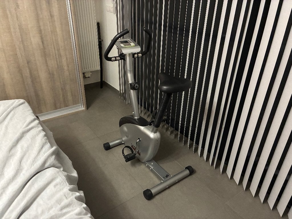Hometrainer Pliant, met hartslagmonitor, Ophalen, Benen, Aluminium, Zo goed als nieuw