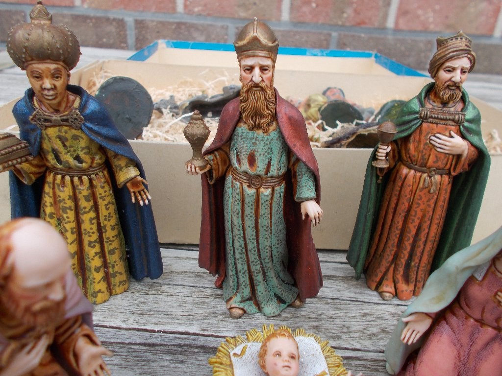 Kerstfiguren Marolin + extra oude kerstfiguren, Diversen, Kerst, Gebruikt, Ophalen of Verzenden