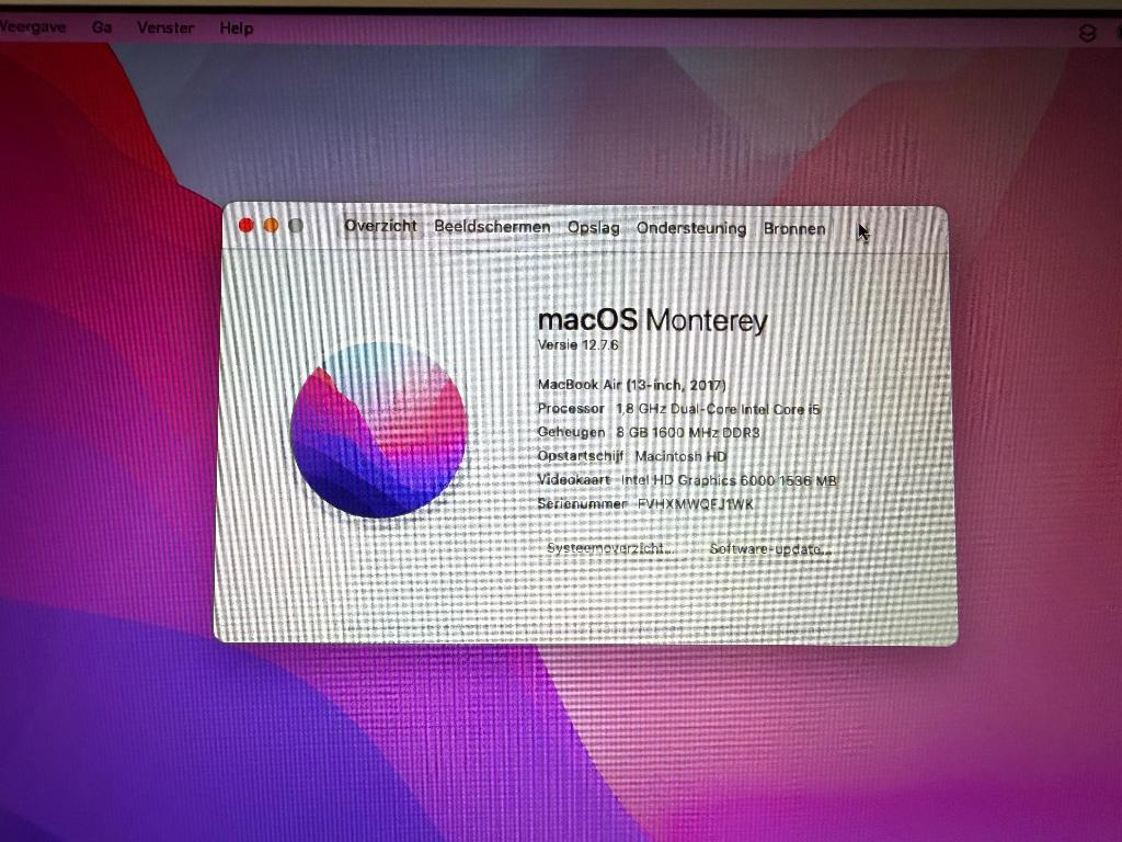 MacBook Air 2017, Computers en Software, Gebruikt, 8 GB, 13 inch, Minder dan 2 Ghz