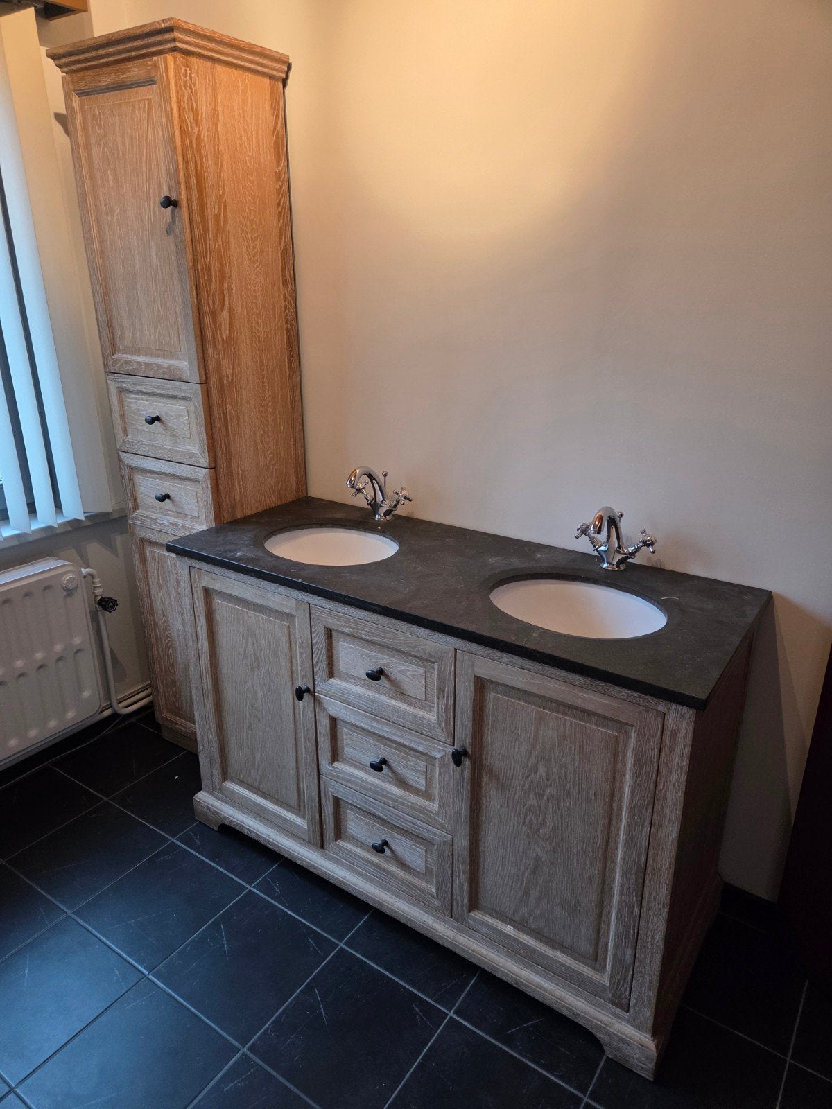 Badkamer meubel dubbele lavabo, Ophalen