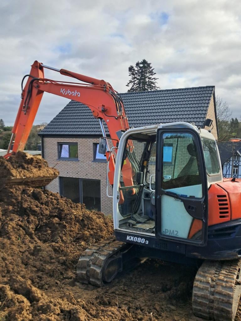 Mini pelle Kubota kx080-3, Enlèvement ou Envoi, Excavatrice