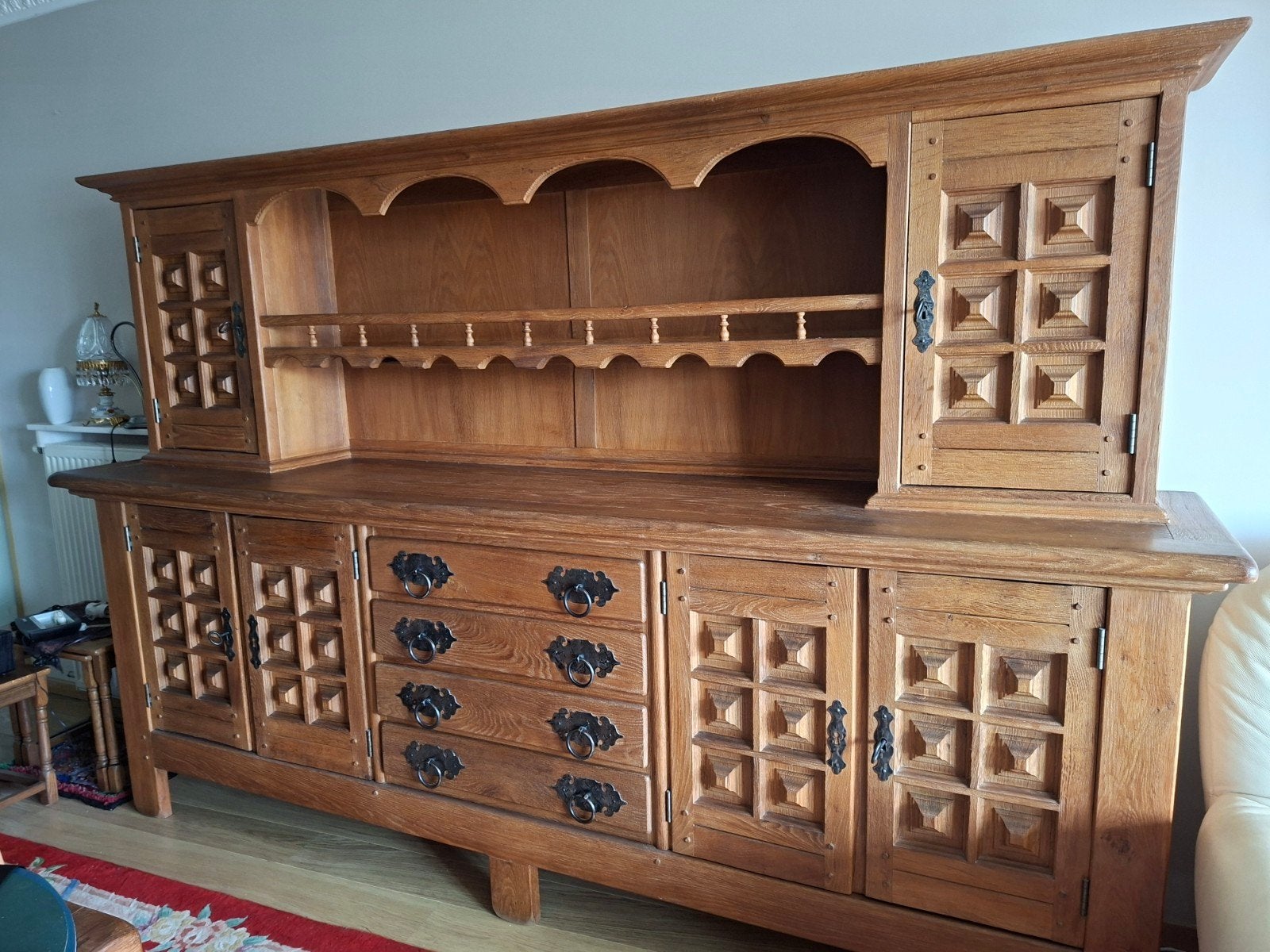 Prachtige Volledige massieve eiken eetkamer., Antiquités & Art, Antiquités | Meubles | Armoires, Enlèvement