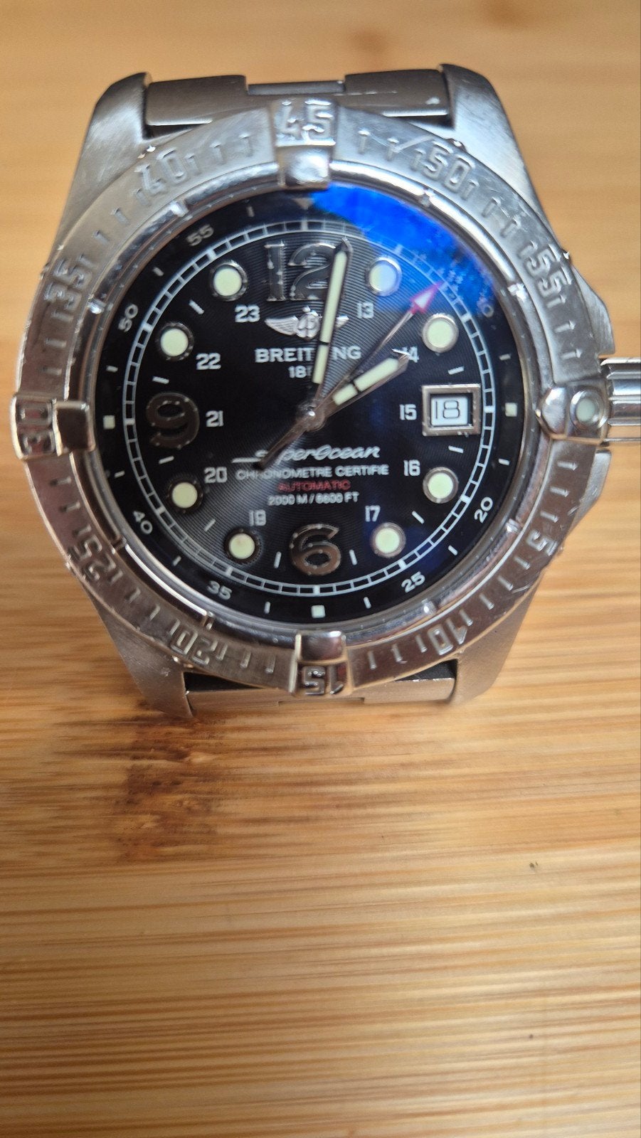 Breitling Superocean, Handtassen en Accessoires, Horloges | Heren, Ophalen, Breitling
