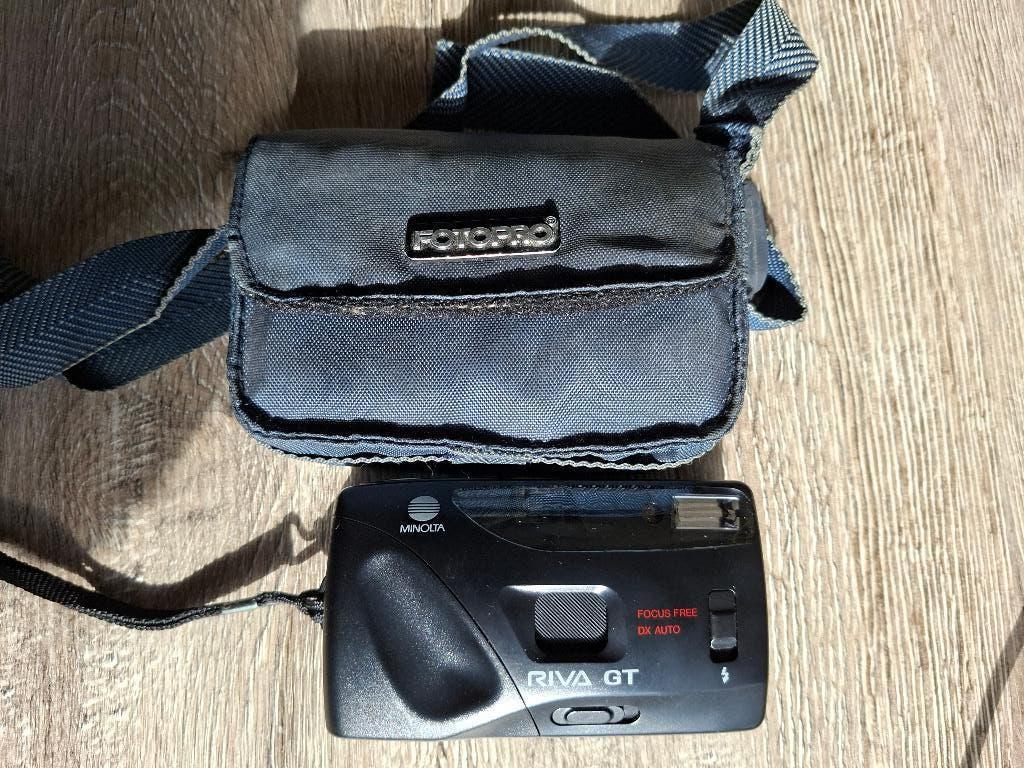 Fototoestel Minolta Riva GT met tas., Audio, Tv en Foto, Fotocamera's Analoog, Ophalen, Minolta