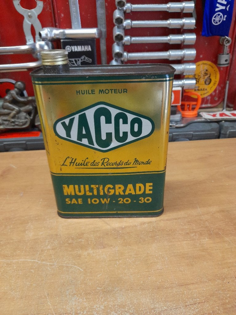 ancien bidon huile vide yacco multigrade sae 10w 20 30, Envoi, Utilisé, Autres types