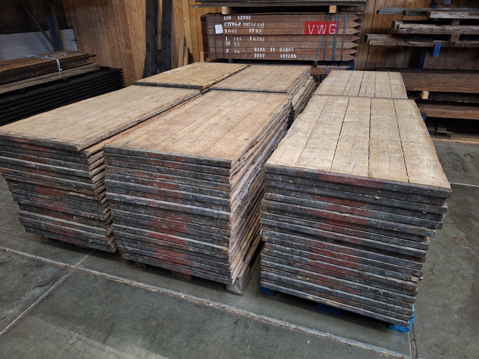 steenschotten  schotten  vloer lambrisering, Enlèvement, Bois