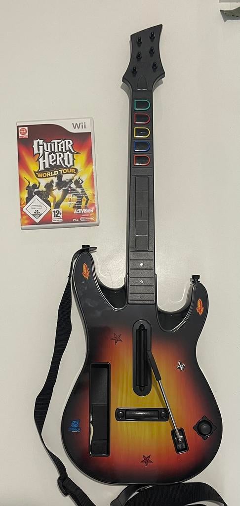 Nintendo Wii + guitar hero, Ophalen, Zo goed als nieuw