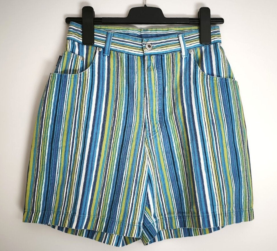 Vintage gestreepte jeans short – maat 38 - merk Charter, Kleding | Dames, Spijkerbroeken en Jeans, Ophalen of Verzenden, Zo goed als nieuw