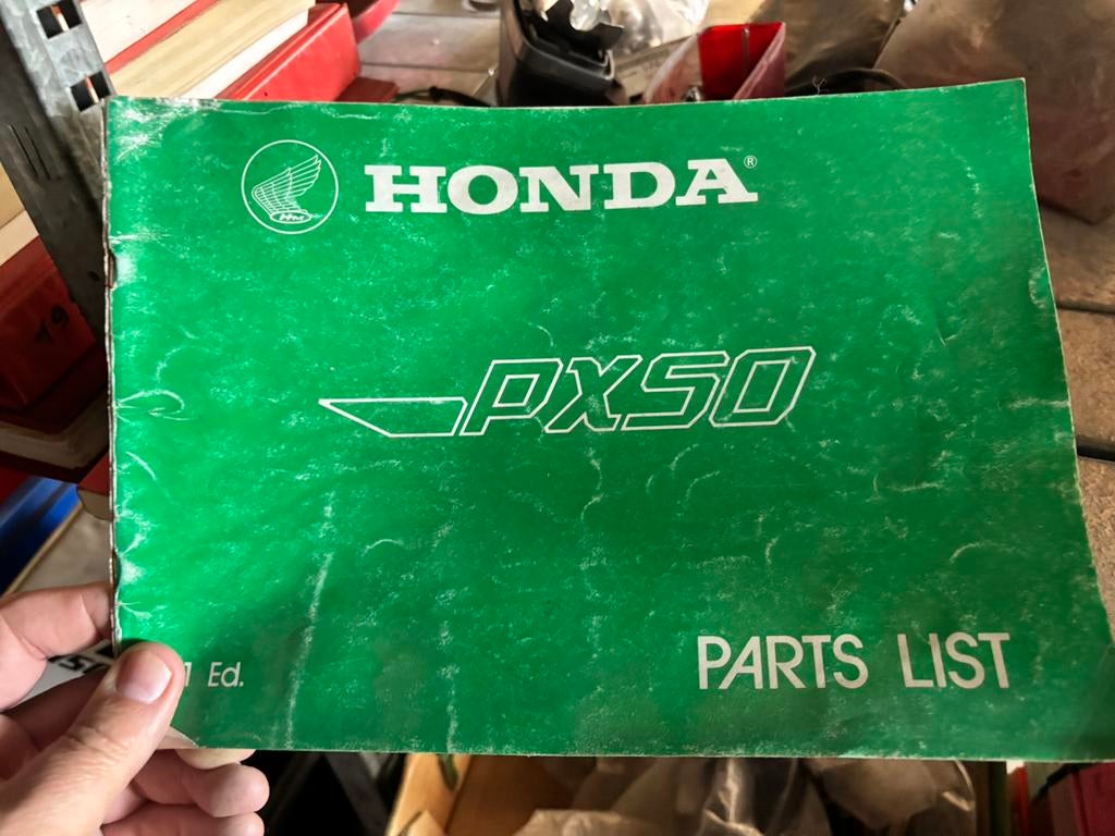 Onderdelenboek Honda PX 50, Motoren, Ophalen of Verzenden, Honda