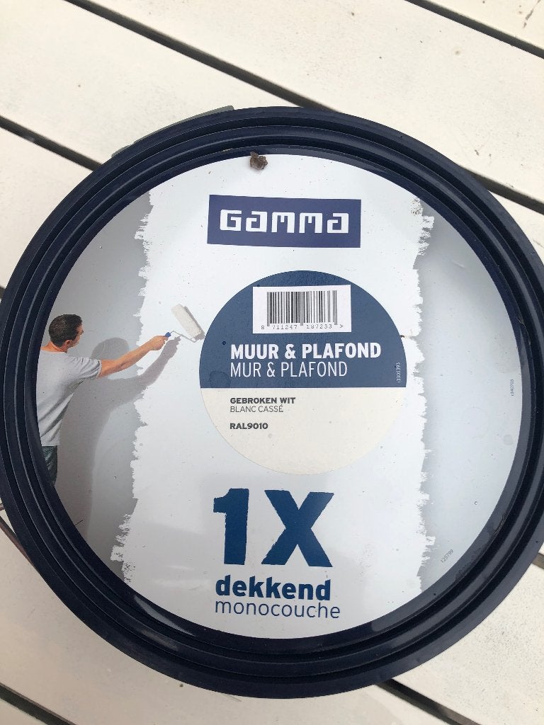 Verf, Doe-het-zelf en Bouw, Ophalen, Wit, Nieuw, Verf