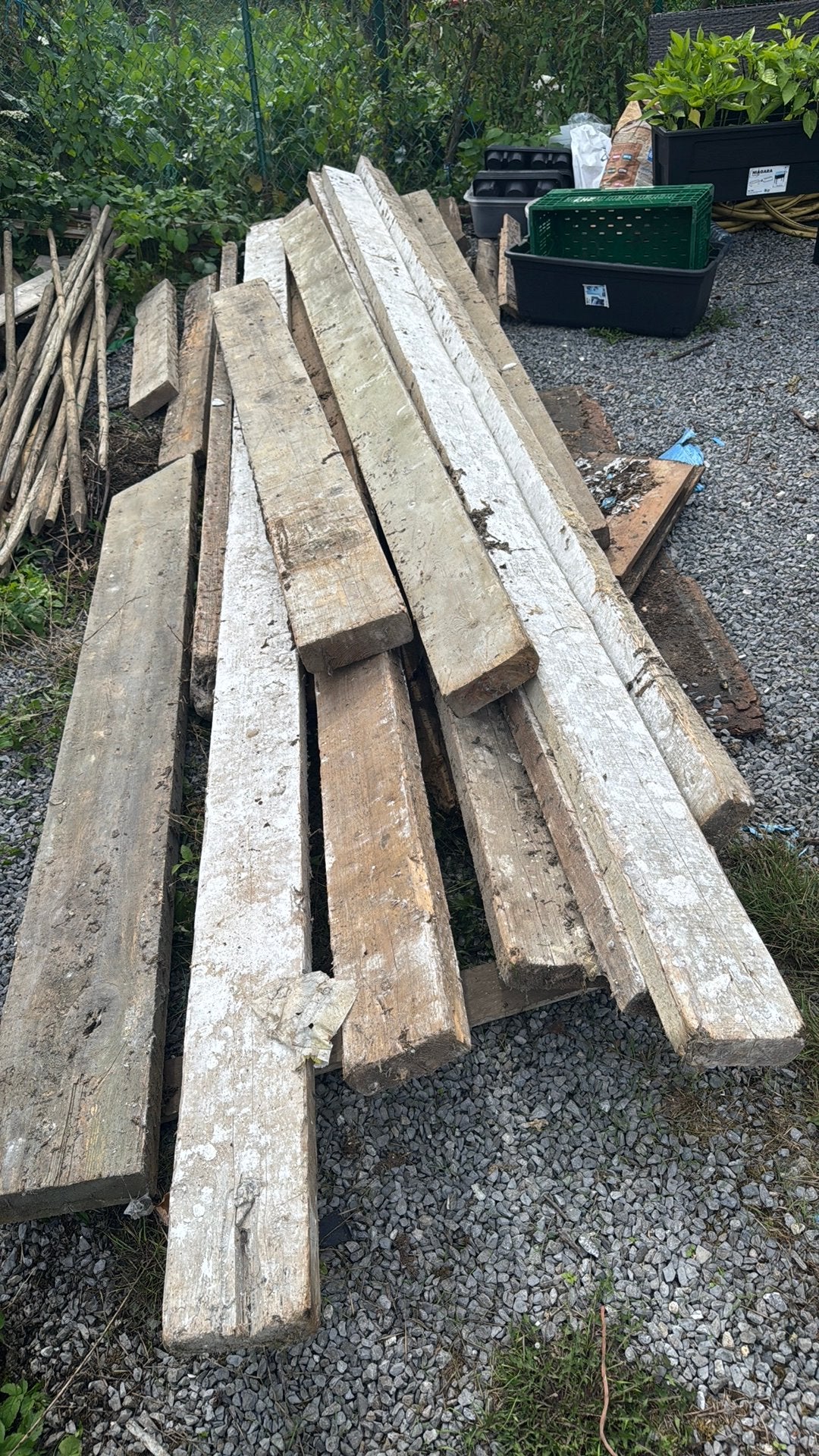 Hout, Tuin en Terras, Palen, Balken en Planken, Ophalen, Zo goed als nieuw, Balken