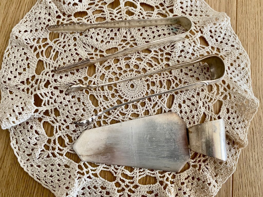 Set van verschillende antieke bestekken, verzilverd, Antiek en Kunst, Ophalen of Verzenden