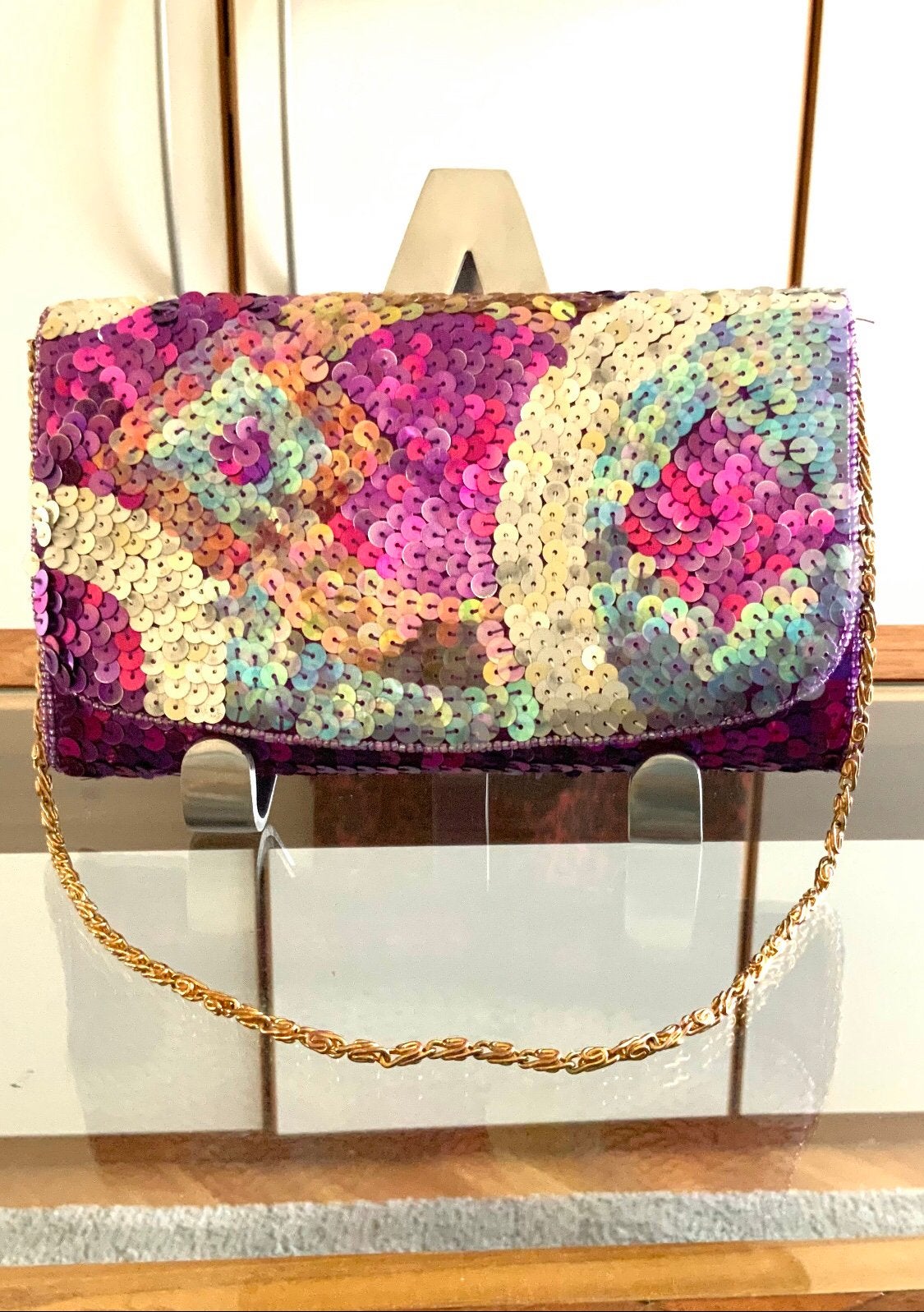 Magnifique sac clutch paillettés NEUF, Enlèvement, Comme neuf