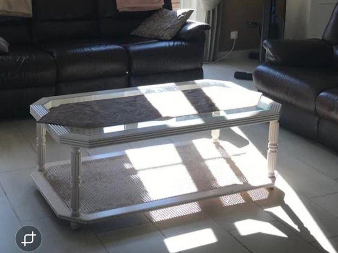 Witte salontafel, 130cm x 70cm, Huis en Inrichting, Ophalen