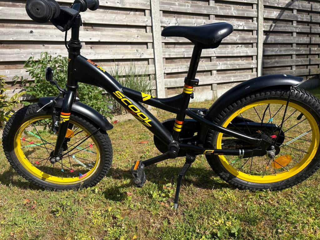 Fiets 16”, Fietsen en Brommers, Ophalen, Gebruikt, Terugtraprem, 16 tot 20 inch