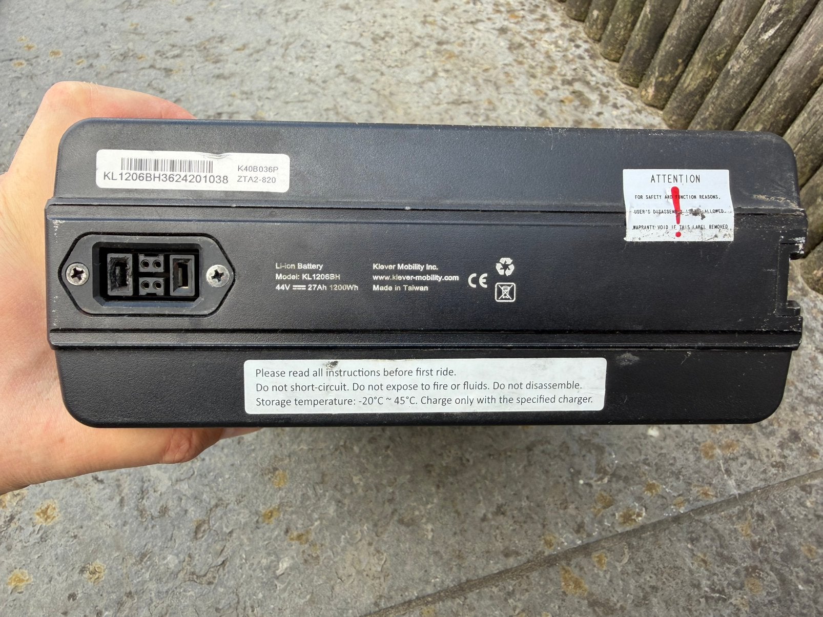 Klever batterij 1200Wh, Utilisé