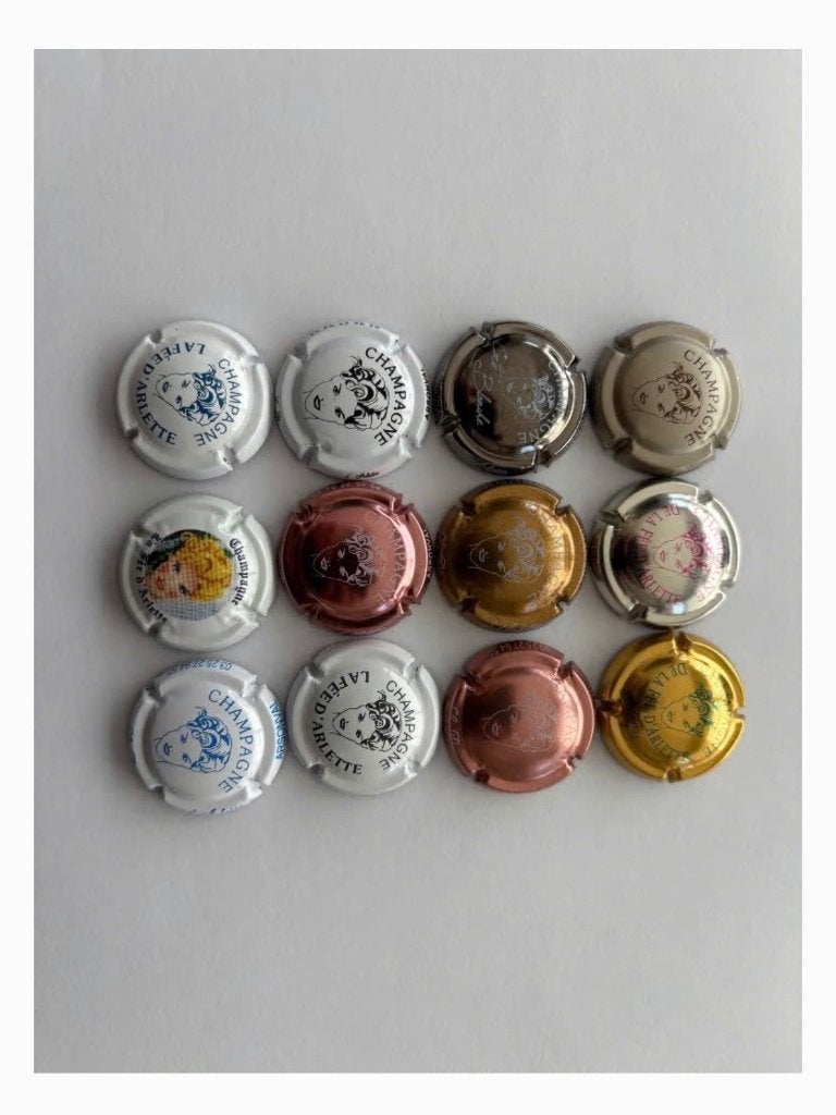 La fée d’Arlette 12 verschillende champagne capsules, Ophalen of Verzenden