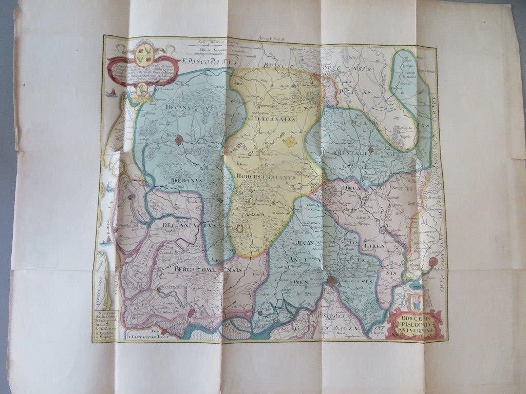 antieke landkaart kaart prov. Antwerpen deel van Nederland, Ophalen of Verzenden, Zo goed als nieuw, België, Landkaart