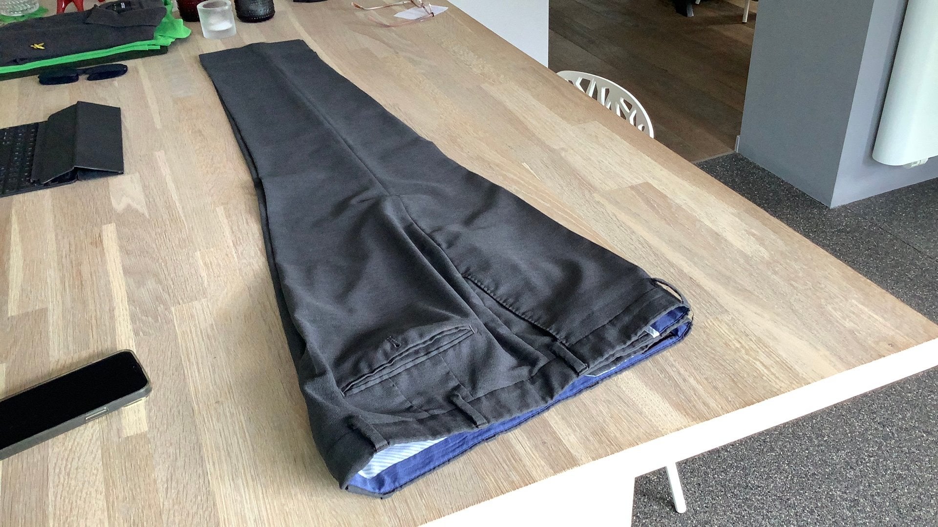 Grijze geklede broek Massimo Dutti Maat 46, Ophalen of Verzenden, Zo goed als nieuw, Maat 46 (S) of kleiner