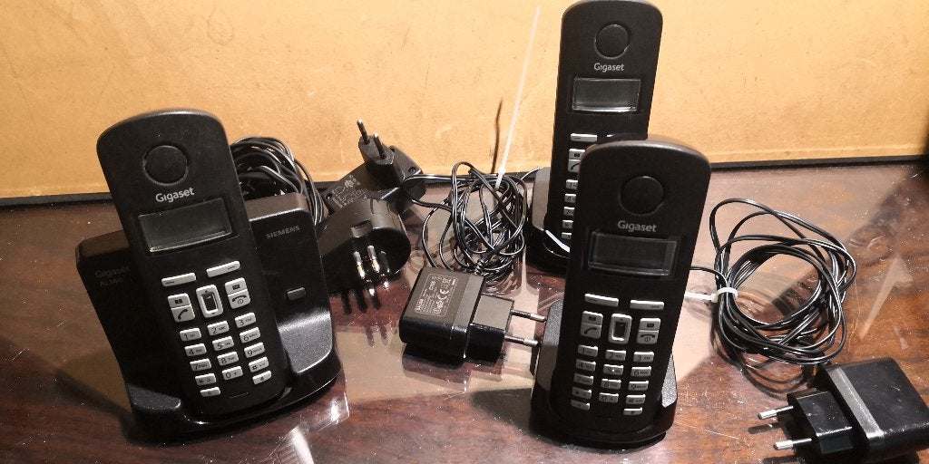 siemens gigaset al140 - dect telefoon - 3 handsets, Telecommunicatie, Ophalen of Verzenden, Gebruikt, 3 handsets