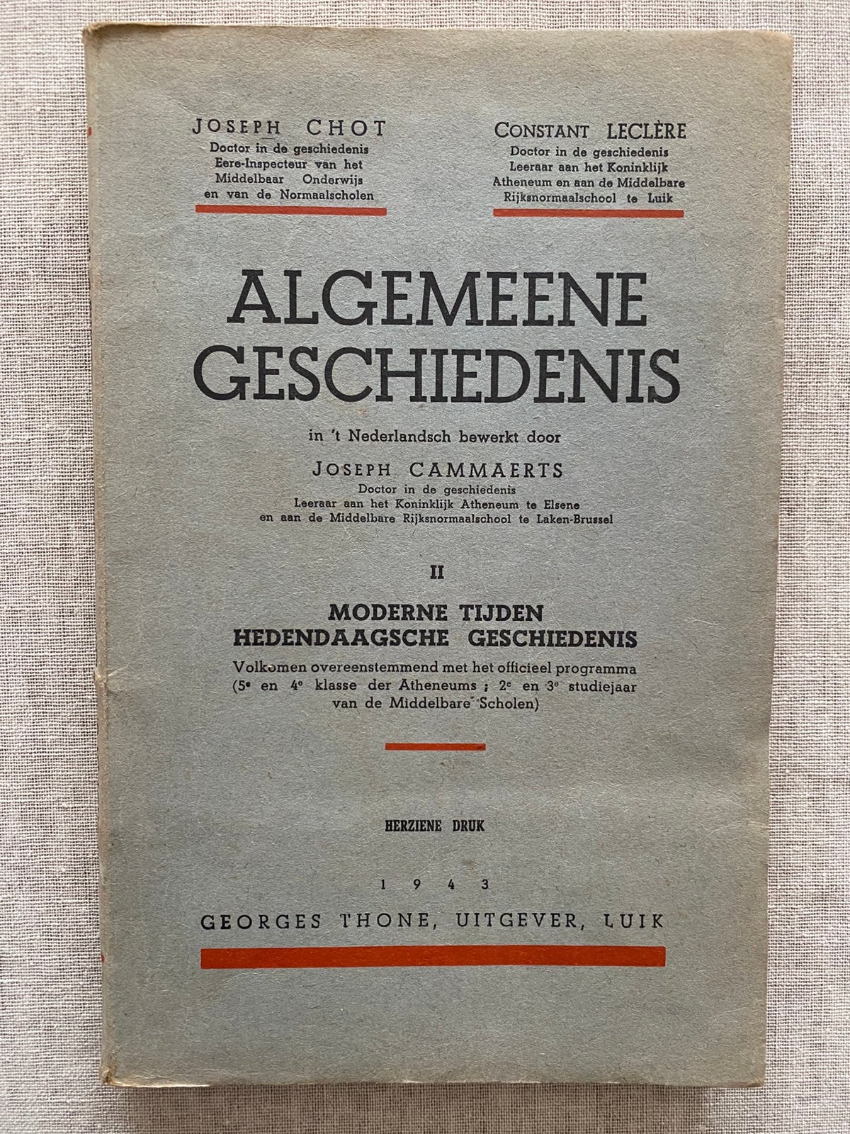 Oude geschiedenis schoolboeken 1922, 1938, 1943 en 1944, Ophalen of Verzenden, 20e eeuw of later, Gelezen