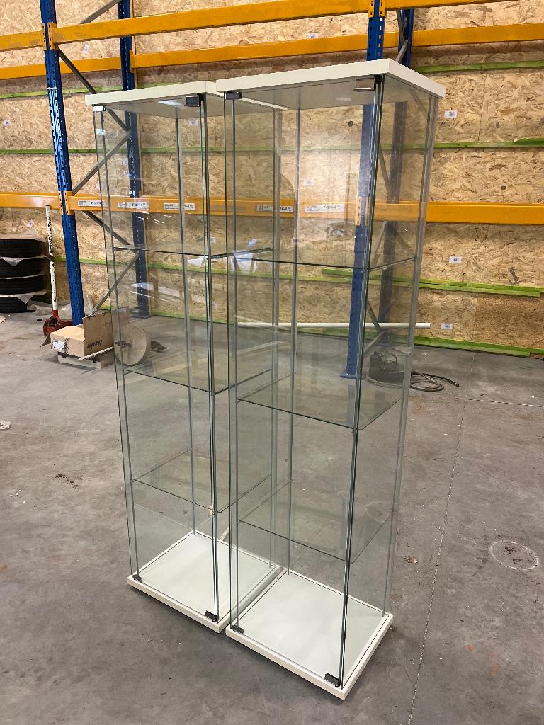 Vitrinekast IKEA Detolf, Avec porte(s), Moins de 25 cm, Comme neuf, Verre