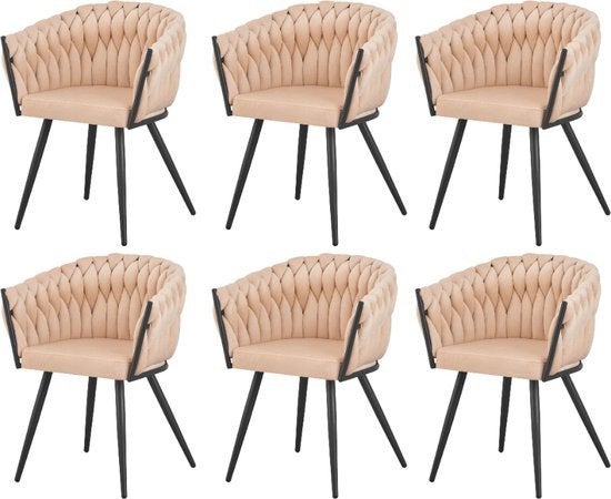 Chaise de salle à manger Amelia, Maison & Meubles, Chaises, Enlèvement ou Envoi, Neuf, Noir, Tissus