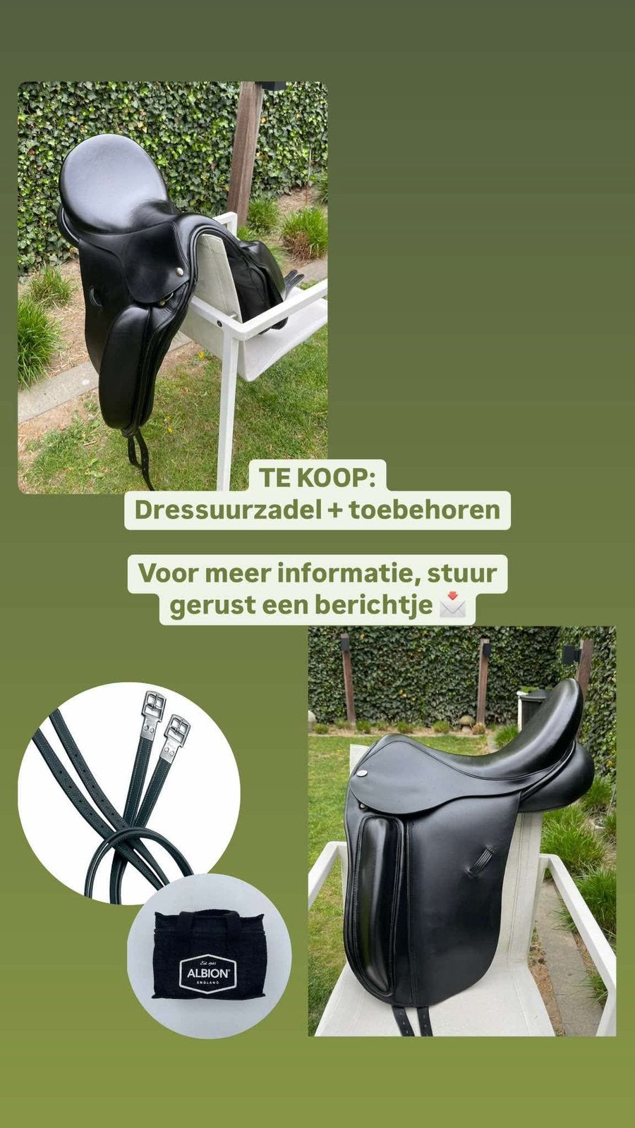 Selle de dressage VB, Animaux & Accessoires, Chevaux & Poneys | Selles, Enlèvement, Comme neuf