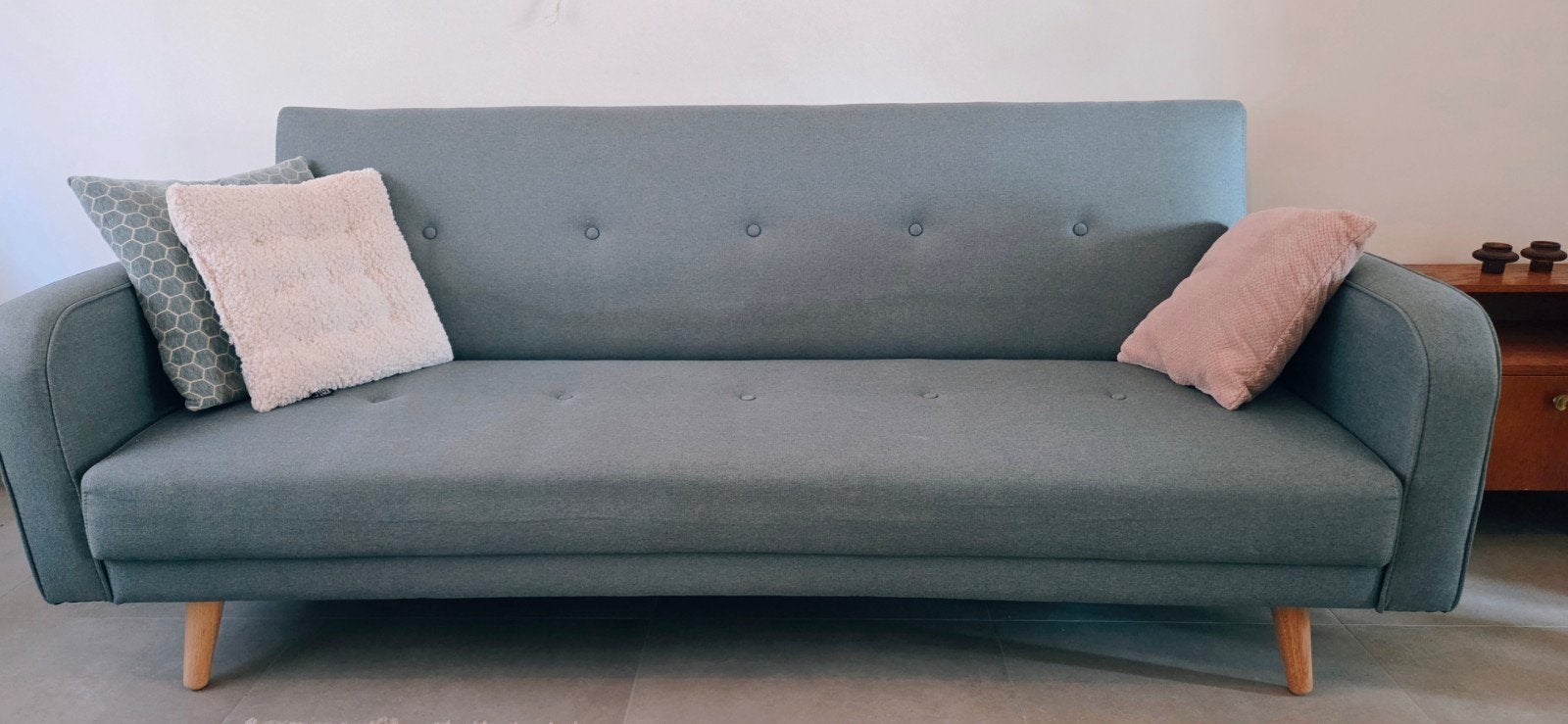 Zetel in Scandinavische stijl, Ophalen, Gebruikt, Driepersoons, Rechte bank