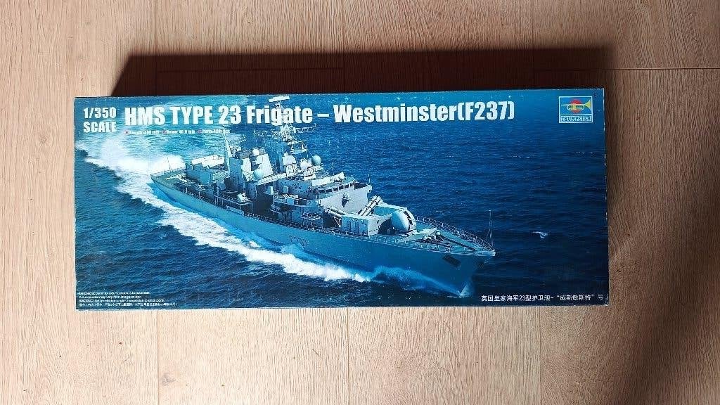 Trumpeter 1/350 HMS TYPE 23 Frigate - Westminster (F237), Ophalen of Verzenden, Zo goed als nieuw, 1:200 of kleiner, Overige merken