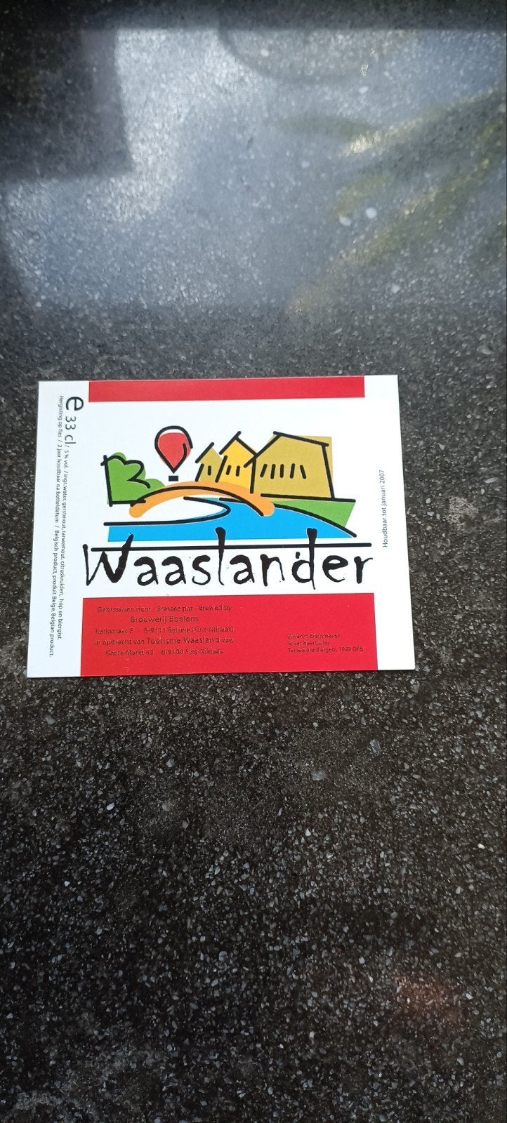 bieretiket waaslander br Boelens belsele, Verzamelen, Ophalen of Verzenden