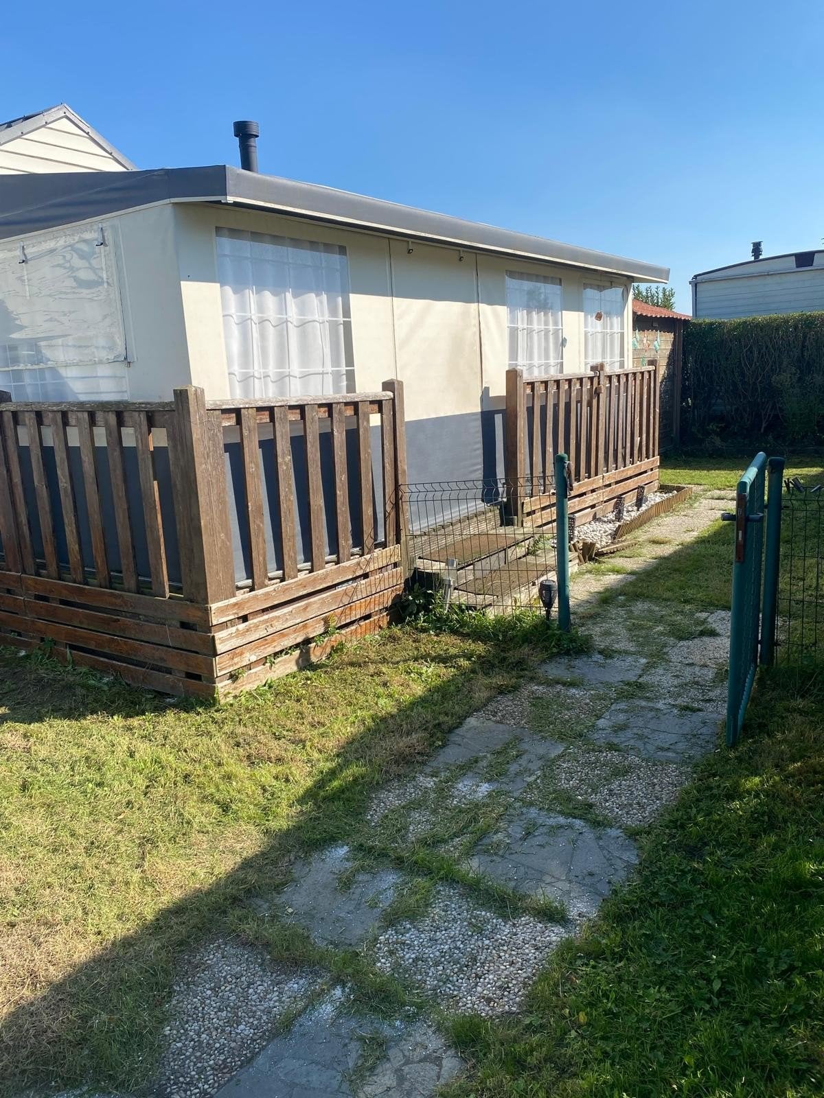 Te koop stacaravan op het Klein Strand te Jabbeke, Jusqu'à 2