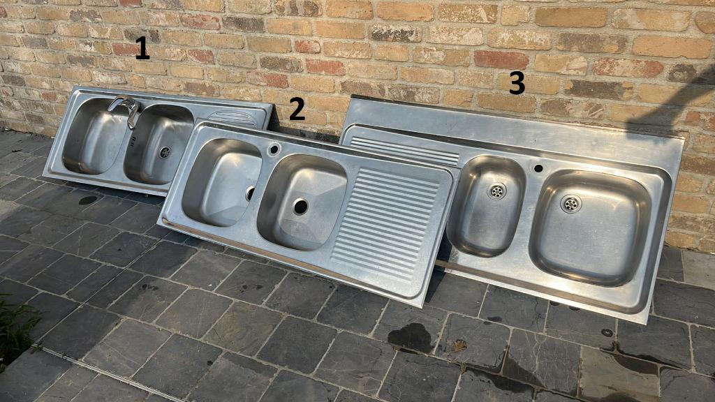 Évier / lavabo, Enlèvement, Utilisé, Inox, Lavabo