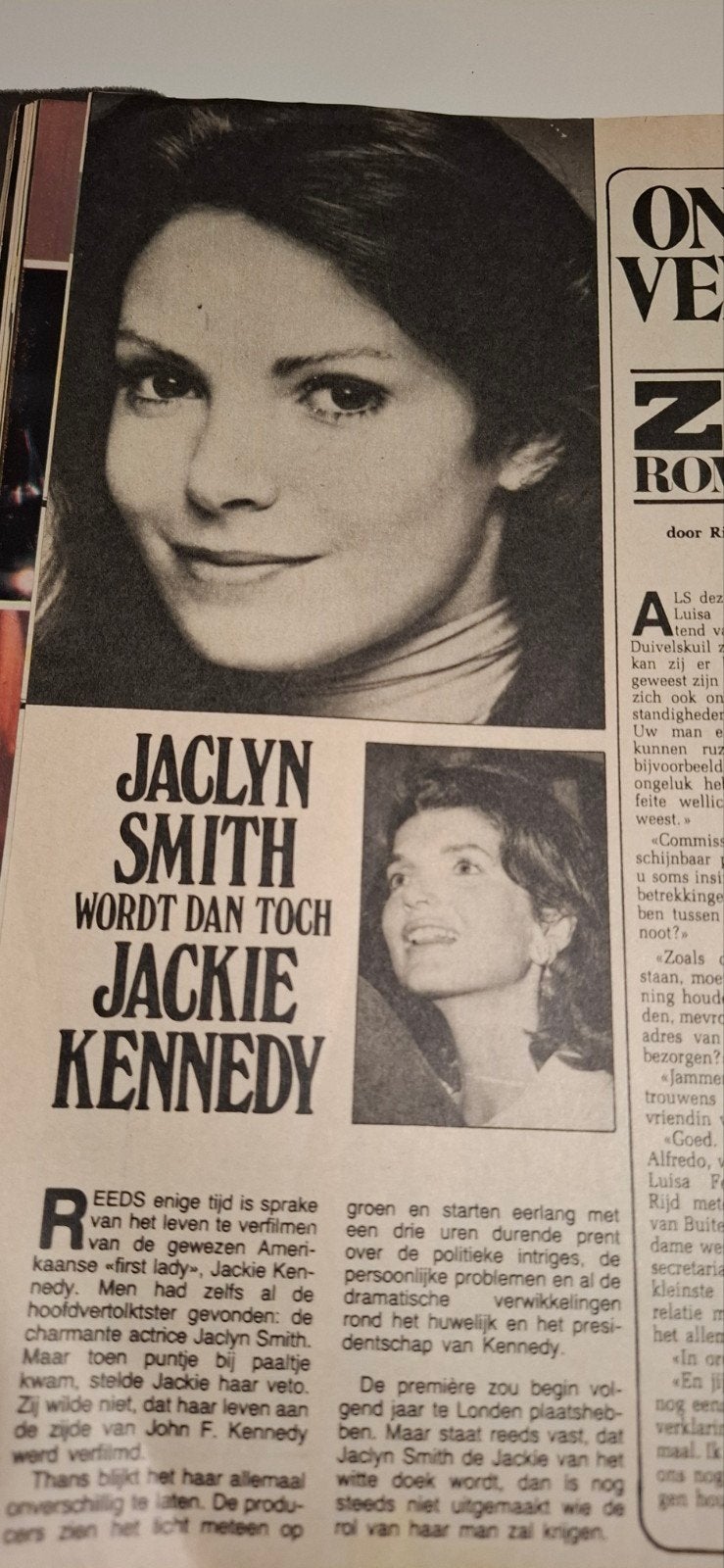 Romy schneider 1981 jaclyn smith, Collections, Enlèvement ou Envoi, 1980 à nos jours, Journal ou Magazine
