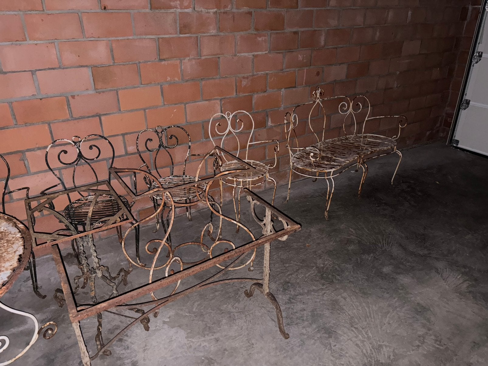 Sierlijke metalen tuinmeubelen - romantische brocantestijl, Enlèvement, Comme neuf